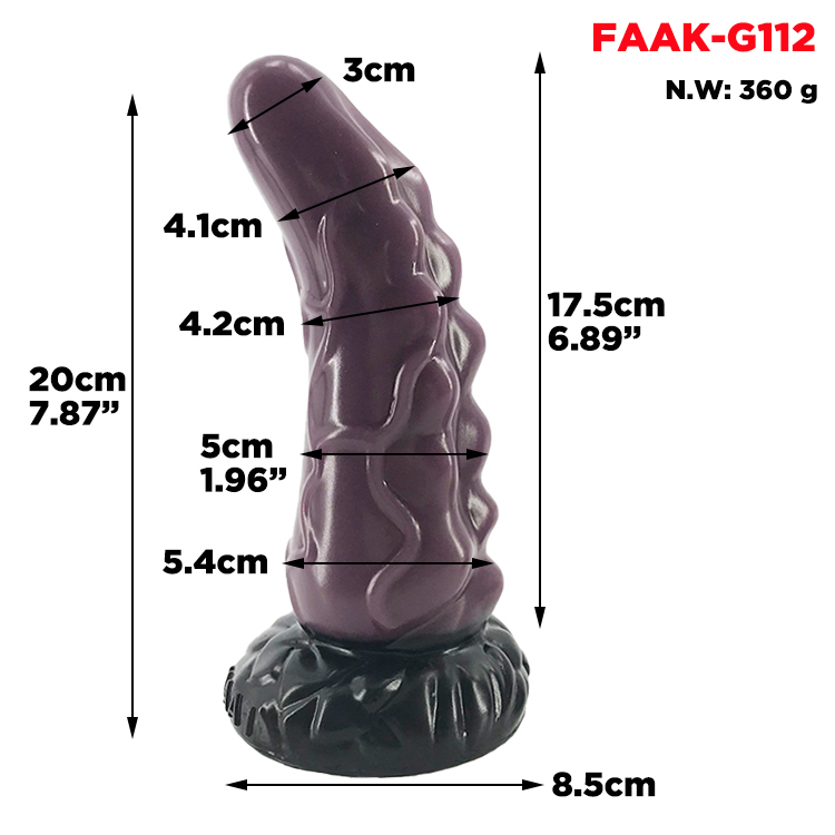 FAAK-G112 Realistic Rhinoceros Horn Penis with Anal Plug - Image 5