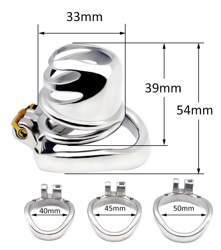 FRRK-13 Round Ring 304 Stainless Steel Chastity Cage - Image 2