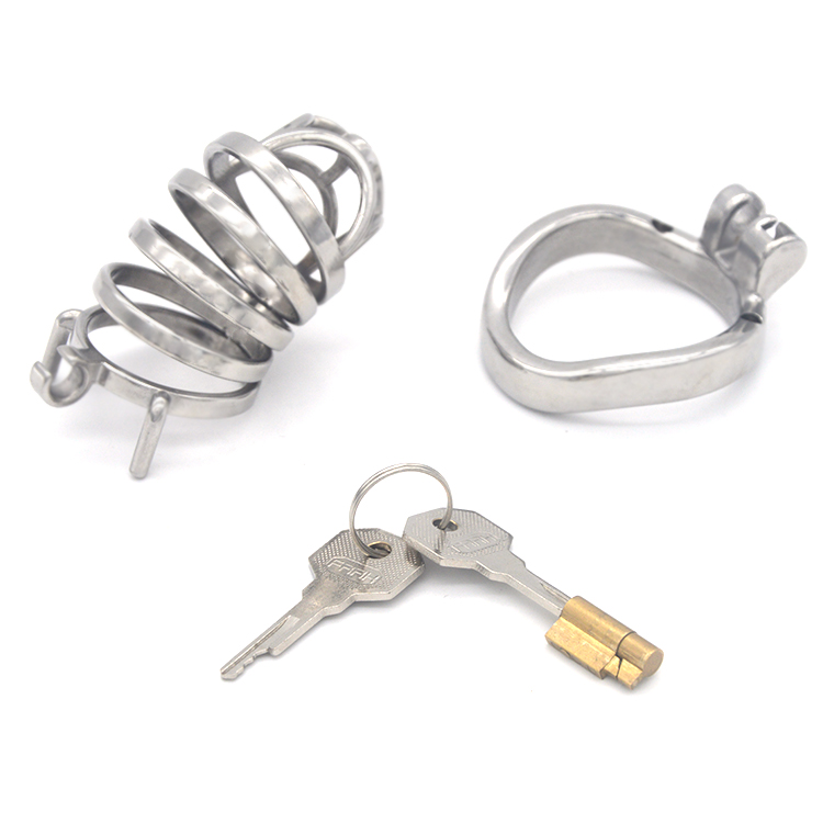 FRRK-09C Curved Ring 304 Stainless Steel Chastity Cage - Image 6