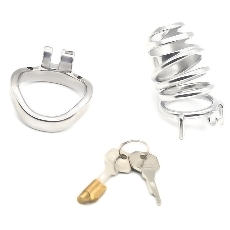 FRRK-15C Curved Ring 304 Stainless Steel Chastity Cage - Image 6