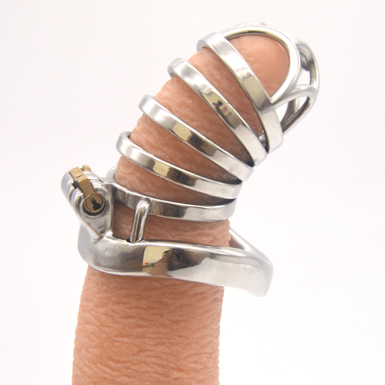 FRRK-09C Curved Ring 304 Stainless Steel Chastity Cage - Image 7