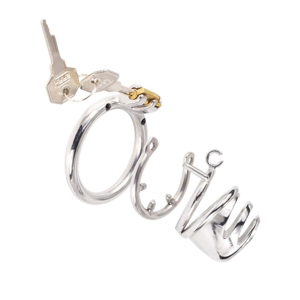 FRRK-13 Round Ring 304 Stainless Steel Chastity Cage - Image 9