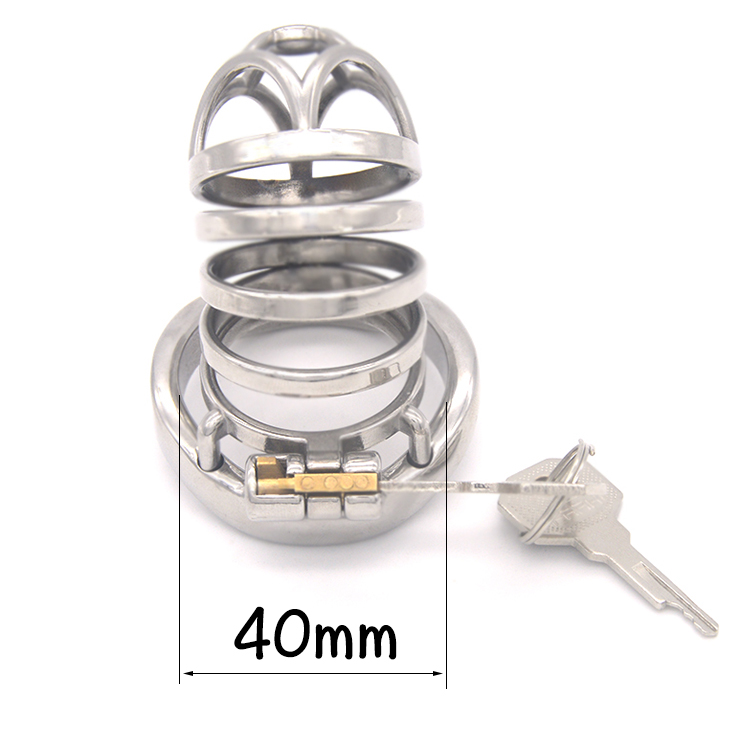 FRRK-09C Curved Ring 304 Stainless Steel Chastity Cage - Image 3