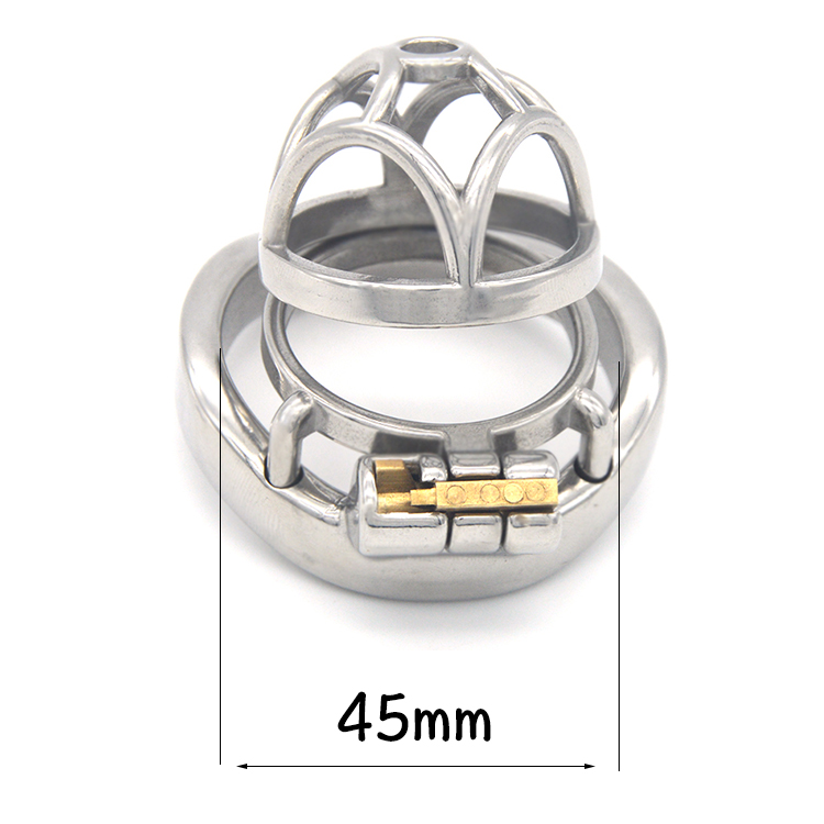 FRRK-07C Curved Ring 304 Stainless Steel Chastity Cage - Image 6