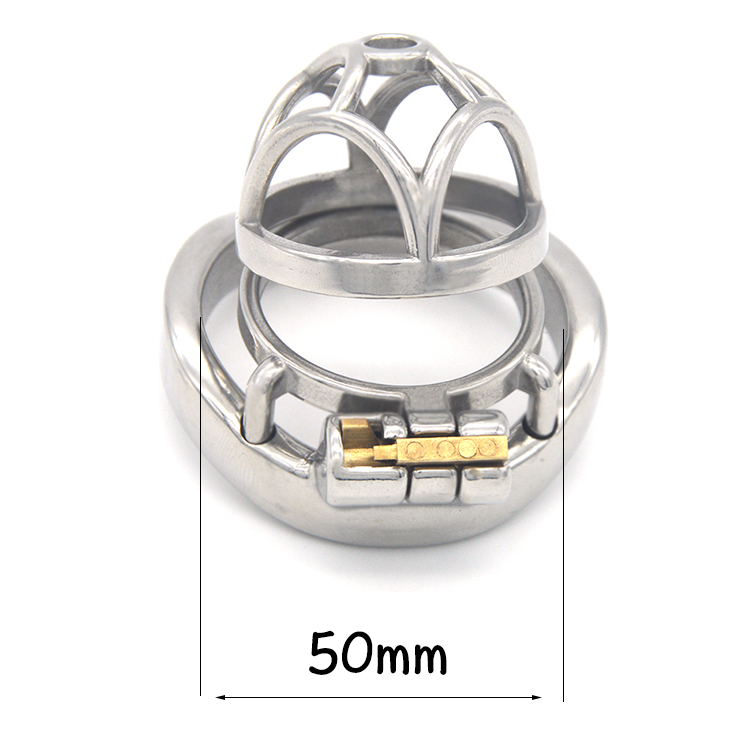 FRRK-07C Curved Ring 304 Stainless Steel Chastity Cage - Image 7
