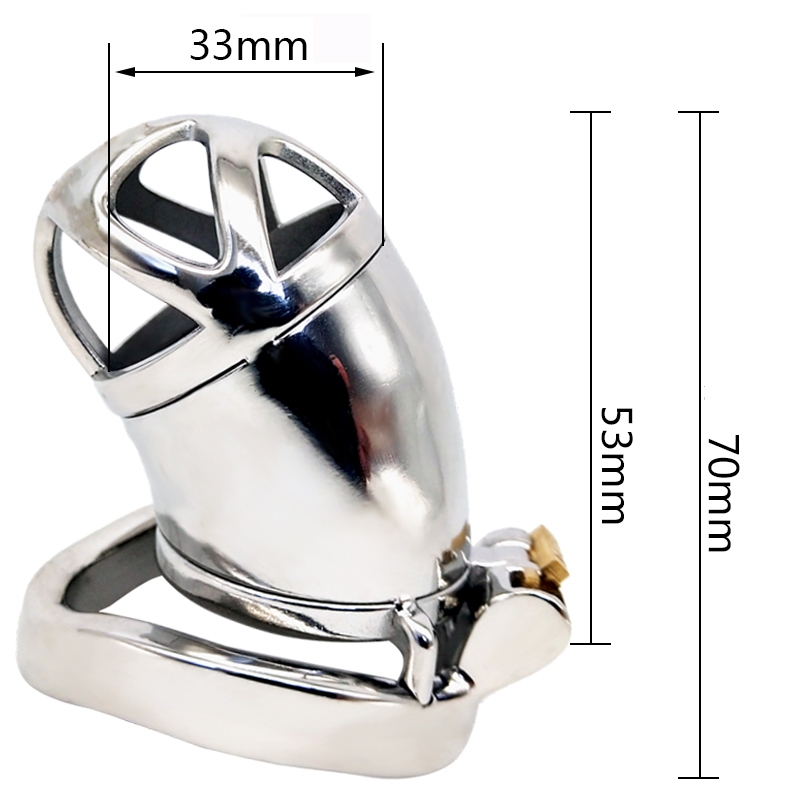 FRRK-20C Curved Ring 304 Stainless Steel Chastity Cage - Image 5