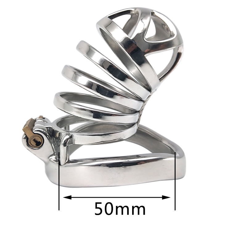 FRRK-12C Curved Ring 304 Stainless Steel Chastity Cage - Image 4