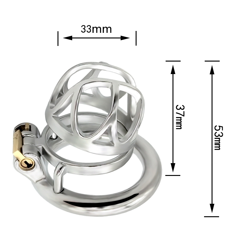 FRRK-40 Round Ring 304 Stainless Steel Chastity Cage - Image 4