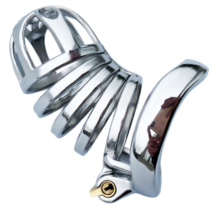 FRRK-77C Curved Ring 304 Stainless Steel Chastity Cage