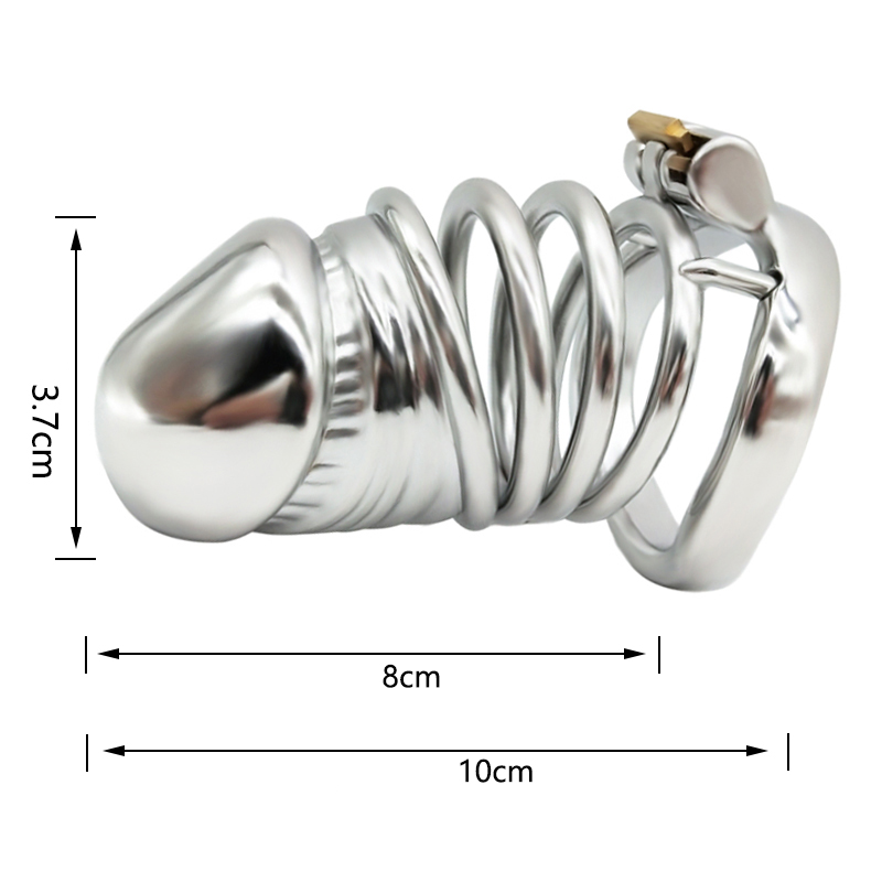 FRRK-54C Curved Ring 304 Stainless Steel Chastity Cage - Image 4