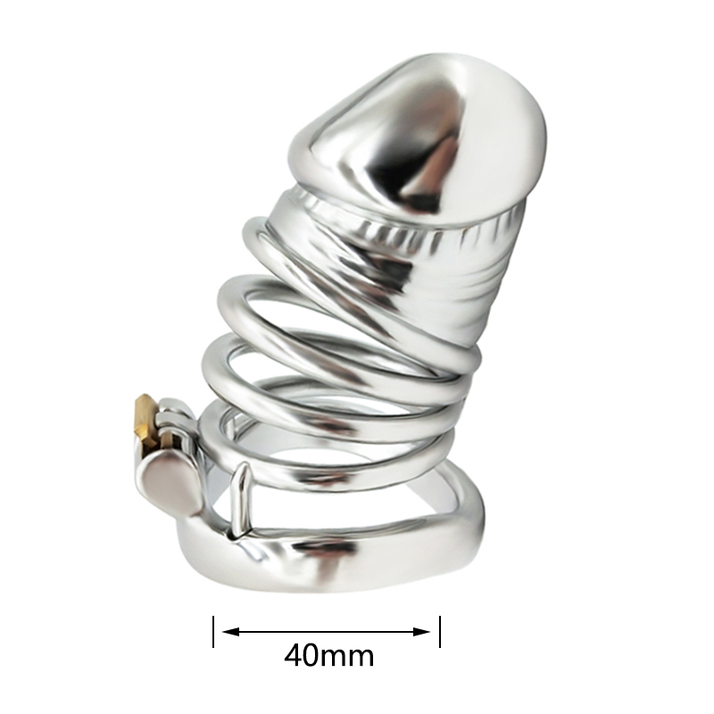 FRRK-54C Curved Ring 304 Stainless Steel Chastity Cage - Image 5