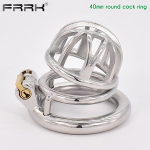 FRRK-44 Round Ring 304 Stainless Steel Chastity Cage