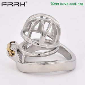 FRRK-44C Curved Ring 304 Stainless Steel Chastity Cage
