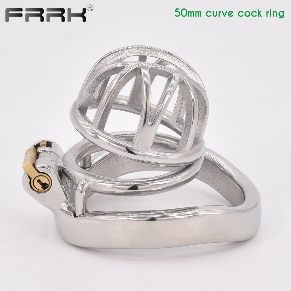 FRRK-44C Curved Ring 304 Stainless Steel Chastity Cage