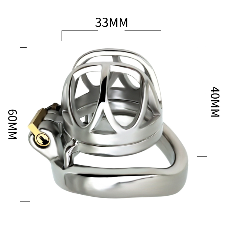 FRRK-39C Curved Ring 304 Stainless Steel Chastity Cage - Image 4