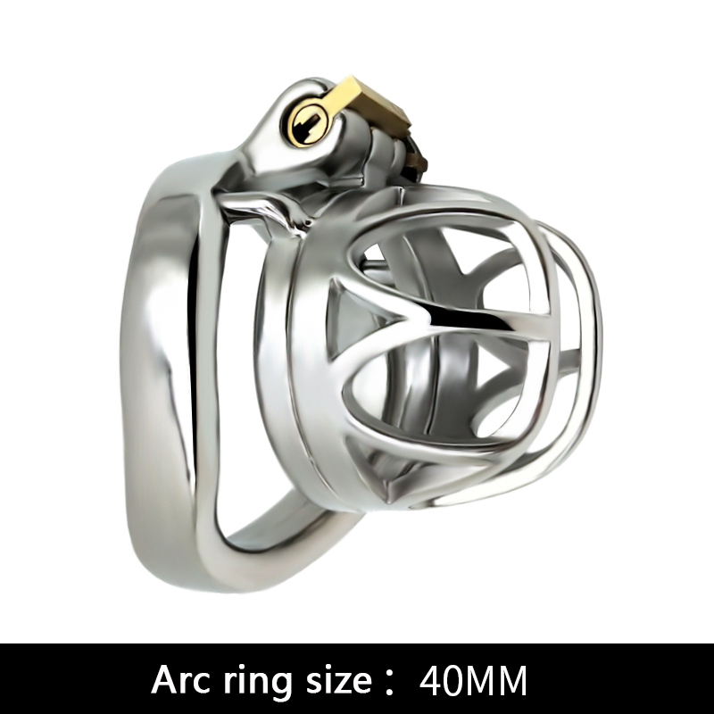 FRRK-39C Curved Ring 304 Stainless Steel Chastity Cage - Image 5