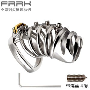 FRRK-50C Curved Ring 304 Stainless Steel Chastity Cage