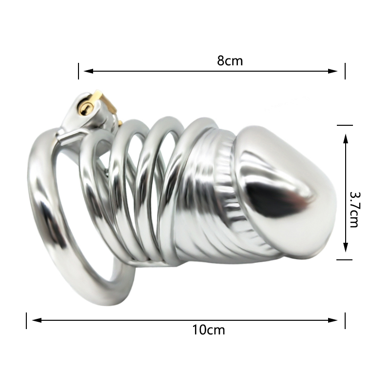 FRRK-54 Round Ring 304 Stainless Steel Chastity Cage - Image 2