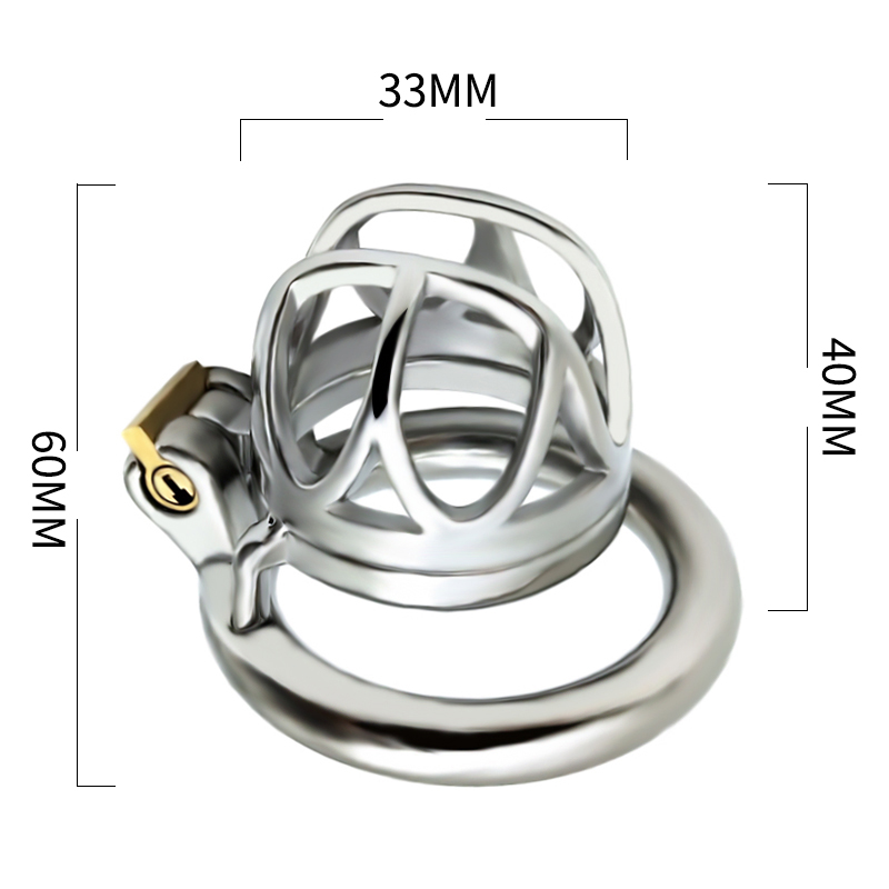 FRRK-39 Round Ring 304 Stainless Steel Chastity Cage - Image 5