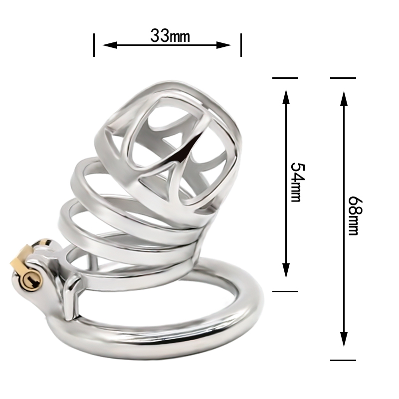 FRRK-42 Round Ring 304 Stainless Steel Chastity Cage - Image 5