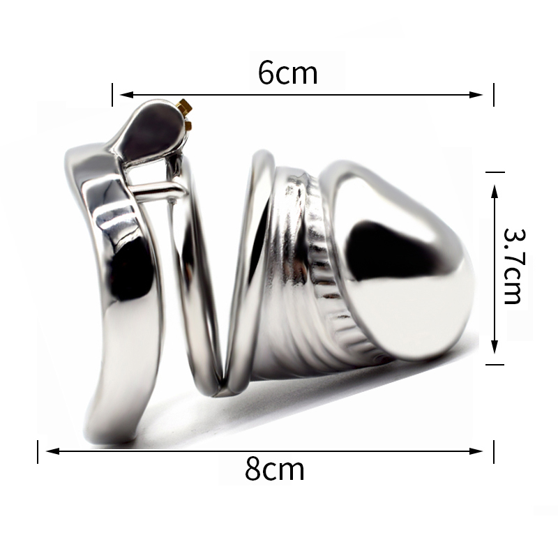 FRRK-52C Curved Ring 304 Stainless Steel Chastity Cage - Image 6