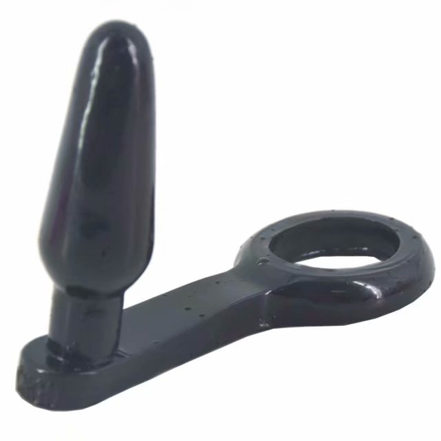 CHGD028 17.2cm Wearable Cock Ring Testicle Ring Anal Plug