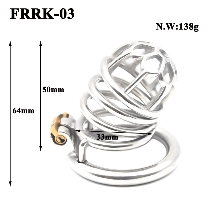 FRRK-03 Round Ring 304 Stainless Steel Chastity Cage - Image 8