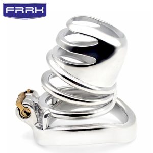 FRRK-14C Curved Ring 304 Stainless Steel Chastity Cage