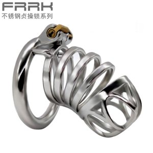 FRRK-43C Curved Ring 304 Stainless Steel Chastity Cage