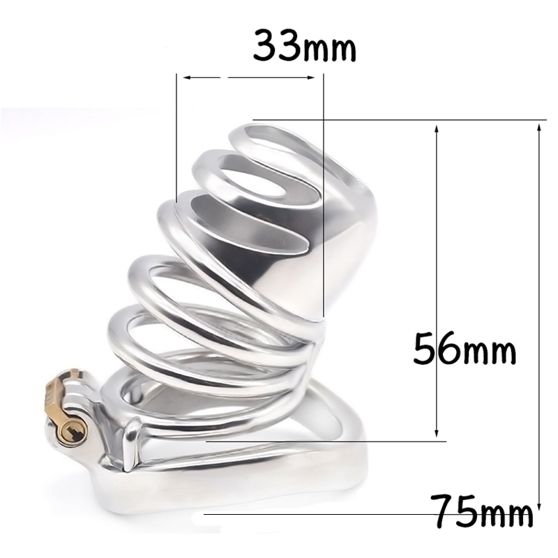 FRRK-15C Curved Ring 304 Stainless Steel Chastity Cage - Image 5