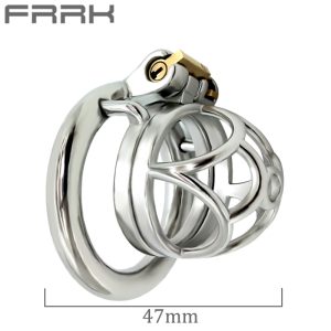FRRK-49 Round Ring 304 Stainless Steel Chastity Cage