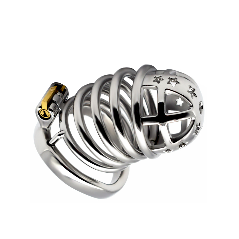 FRRK-68C Curved Ring 304 Stainless Steel Chastity Cage - Image 3