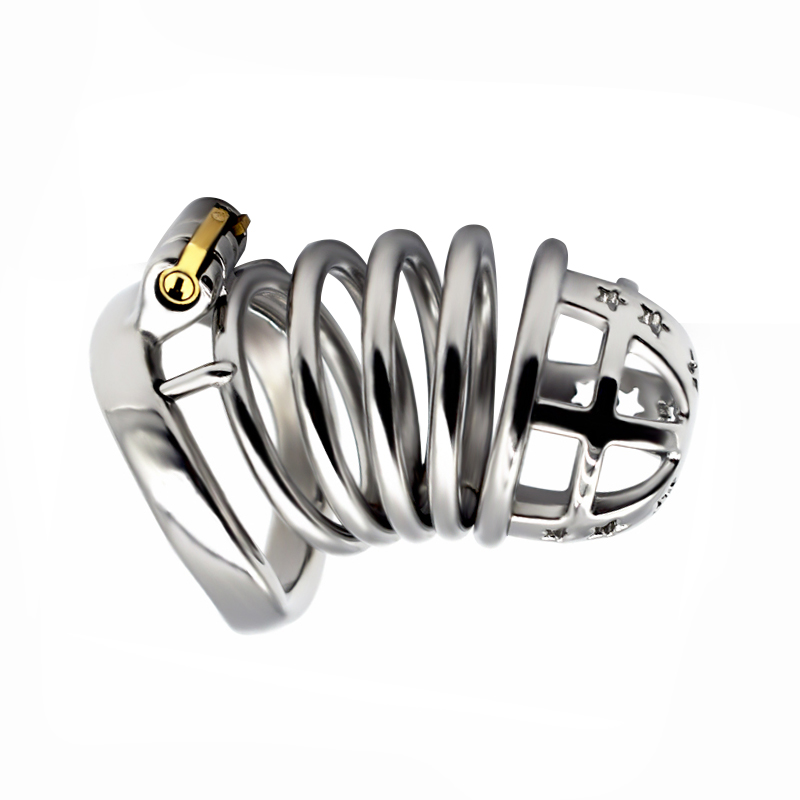 FRRK-68C Curved Ring 304 Stainless Steel Chastity Cage - Image 2