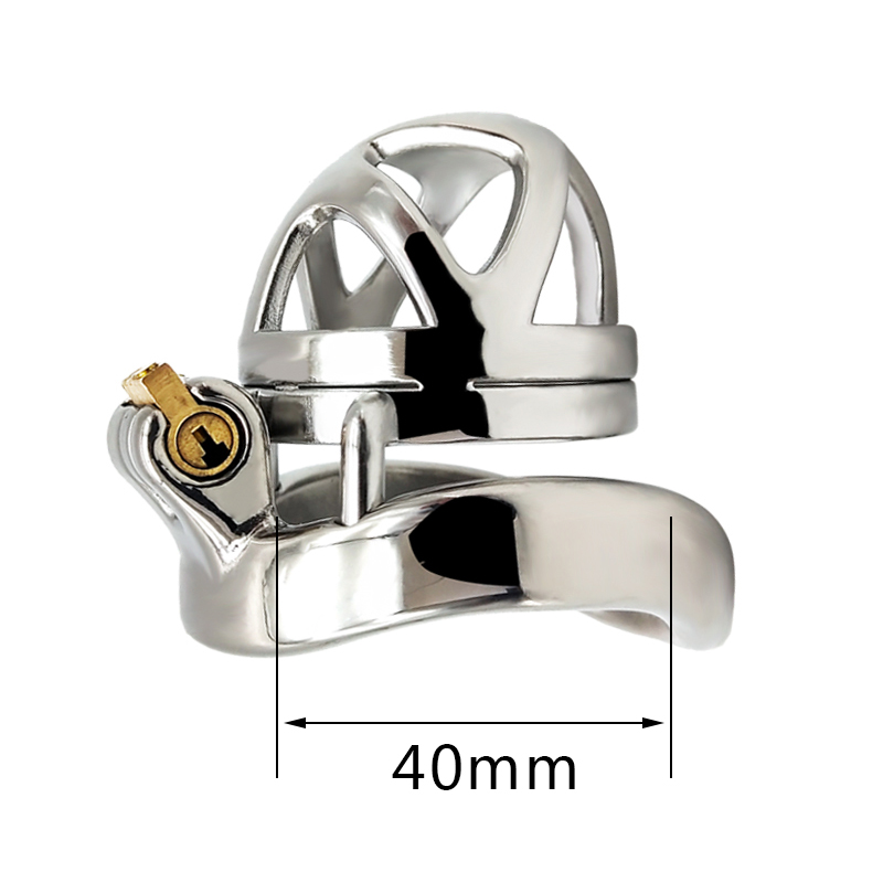 FRRK-48C Curved Ring 304 Stainless Steel Chastity Cage - Image 3