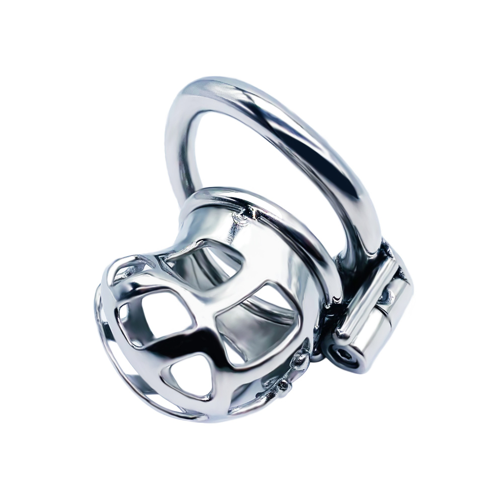FRRK-91C Curved Ring 304 Stainless Steel Chastity Cage - Image 4