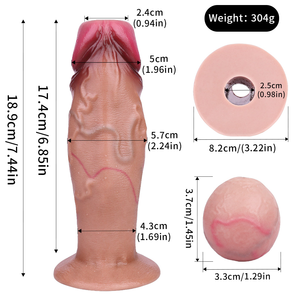 7.5 inch realistic egg-laying dildo ovipositor sex toy for women - Image 2