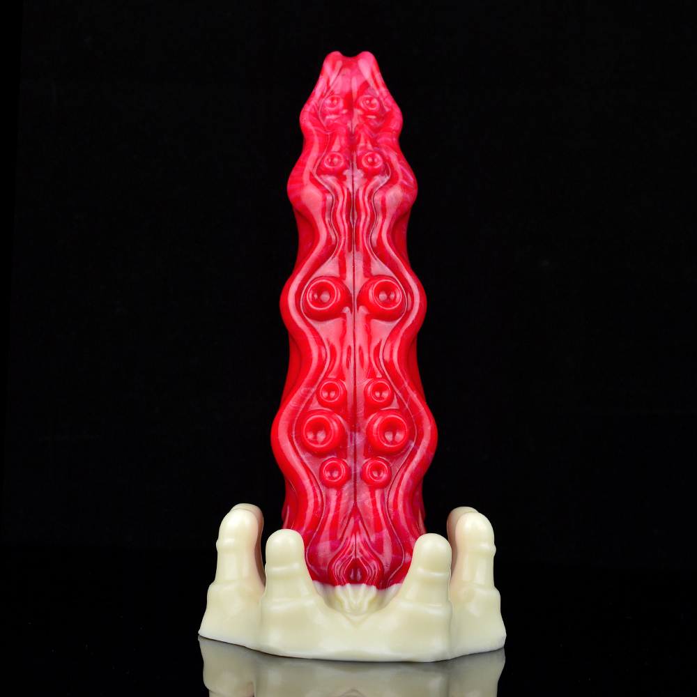 N-5185 Red Devils Cyril Monster Penis Tentacle Silicone Dildo - Image 4