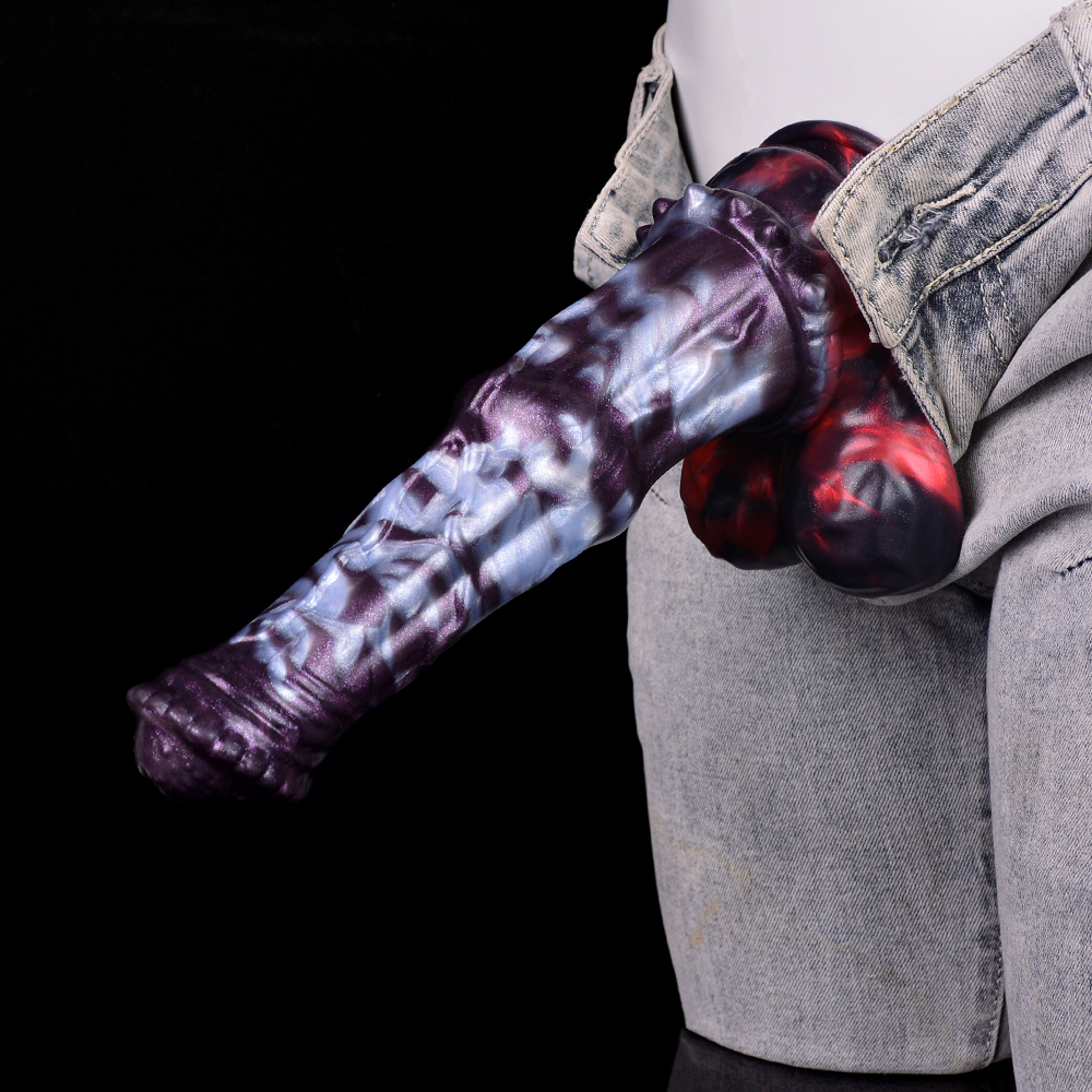 N-5174 Stripe Dragon Monster Lewis Penis Silicone Dildo - Image 7