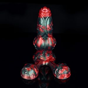 N-5190 Monster Dildo Red Devils Penis Silicone Fantasy Dildo