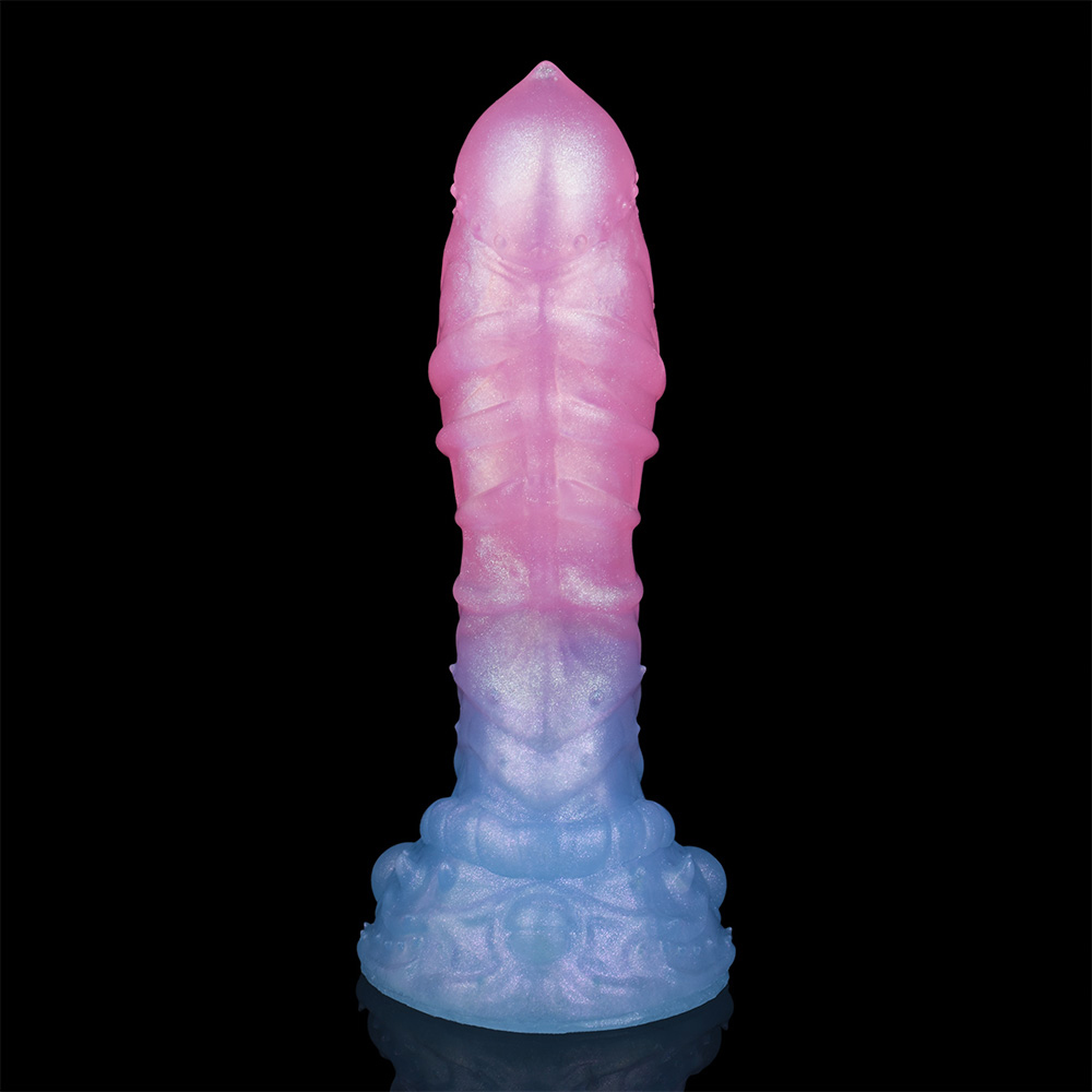 DL-C2002 Sakura Blue Silicone Gradient Luminous Dildo Female Masturbation - Image 2