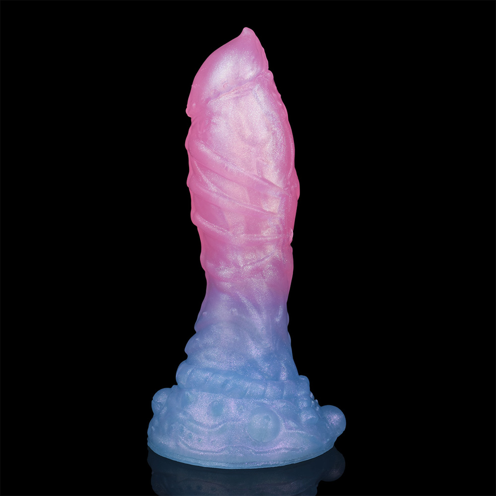 DL-C2002 Sakura Blue Silicone Gradient Luminous Dildo Female Masturbation - Image 3