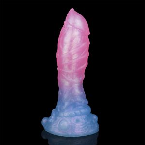 DL-C2002 Sakura Blue Silicone Gradient Luminous Dildo Female Masturbation