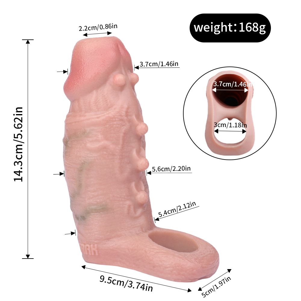 FAAK-G1306 Enlargement Condom Male Cock Sleeve - Image 2