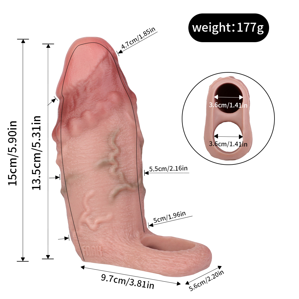 FAAK-G1307 Penis Extender Penis Sleeve Dildo Strap - Image 2