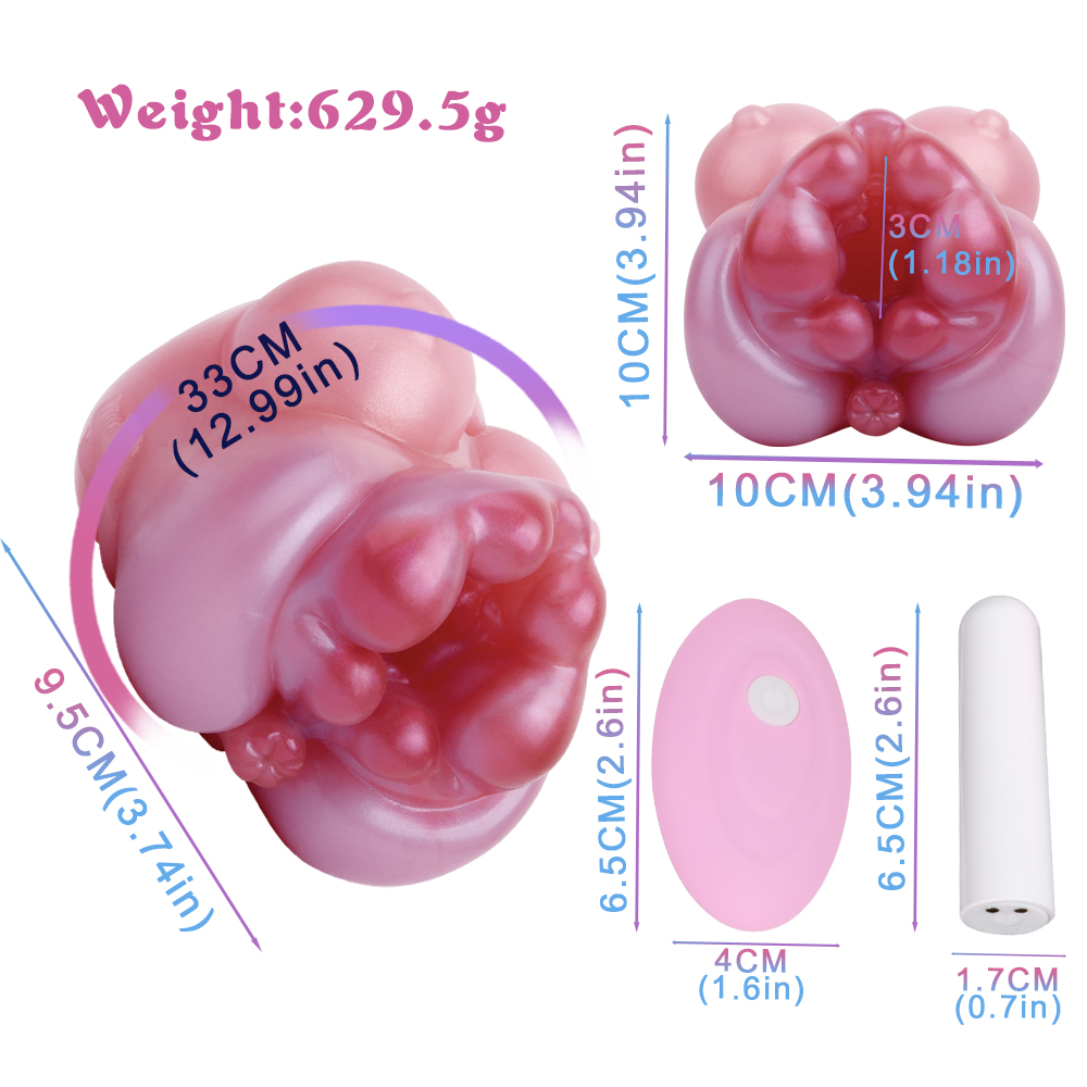 GEEBA-V6235 Liquid silicone Vibrating Masturbator - Image 2