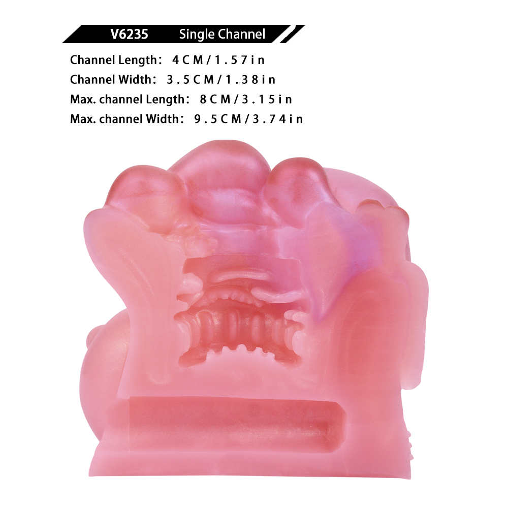 GEEBA-V6235 Liquid silicone Vibrating Masturbator - Image 3