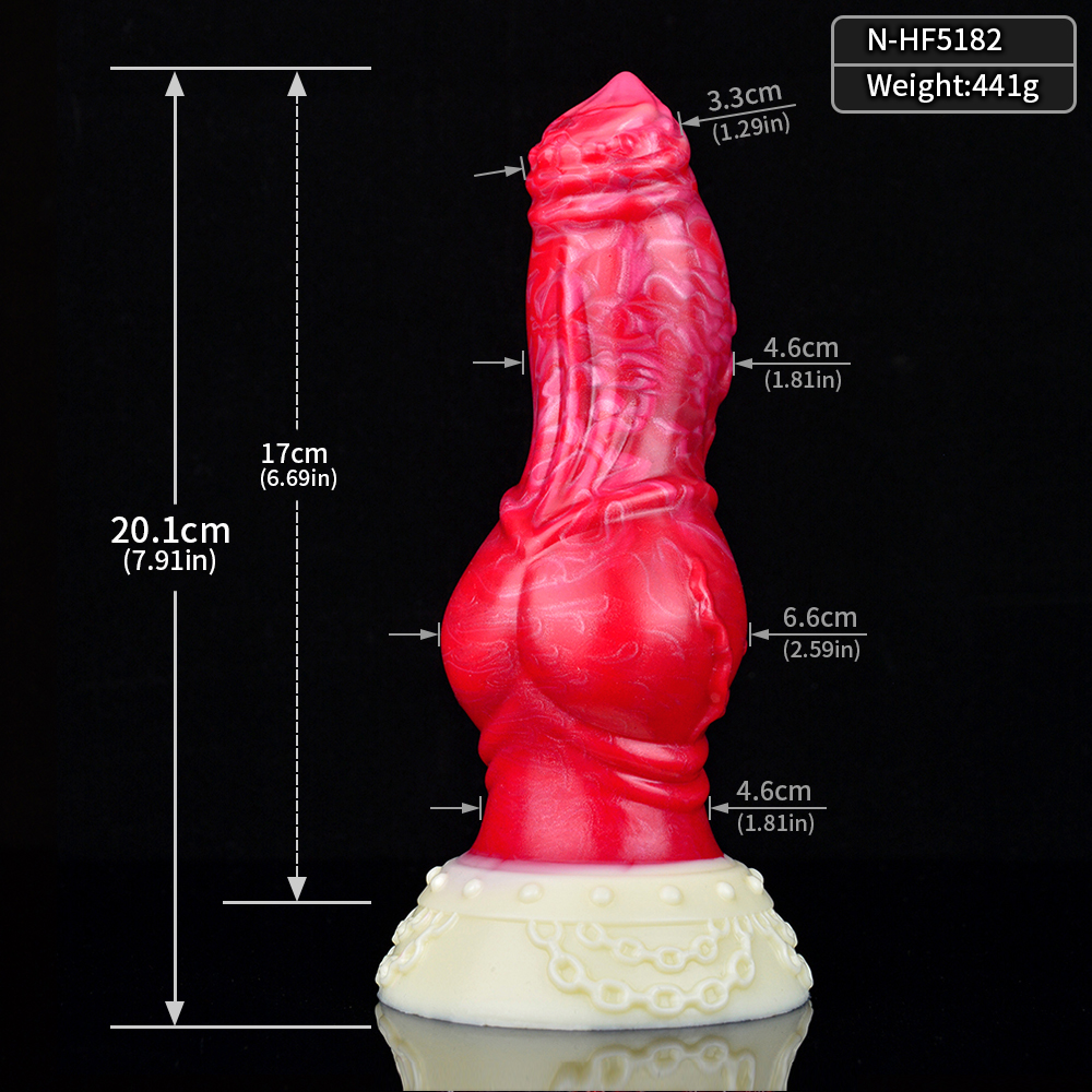 N-5182 Stripe Dragon Monster Berg Penis Silicone Dildo - Image 8