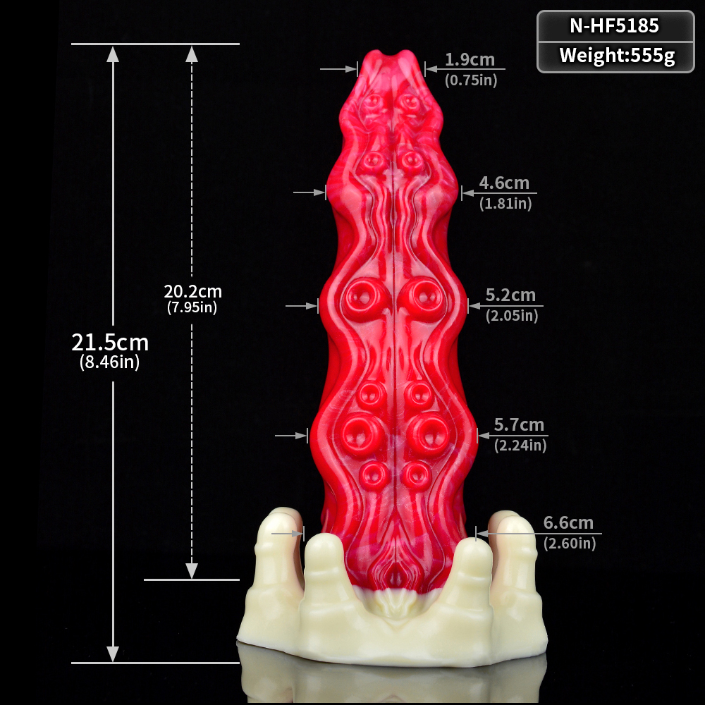 N-5185 Red Devils Cyril Monster Penis Tentacle Silicone Dildo - Image 6