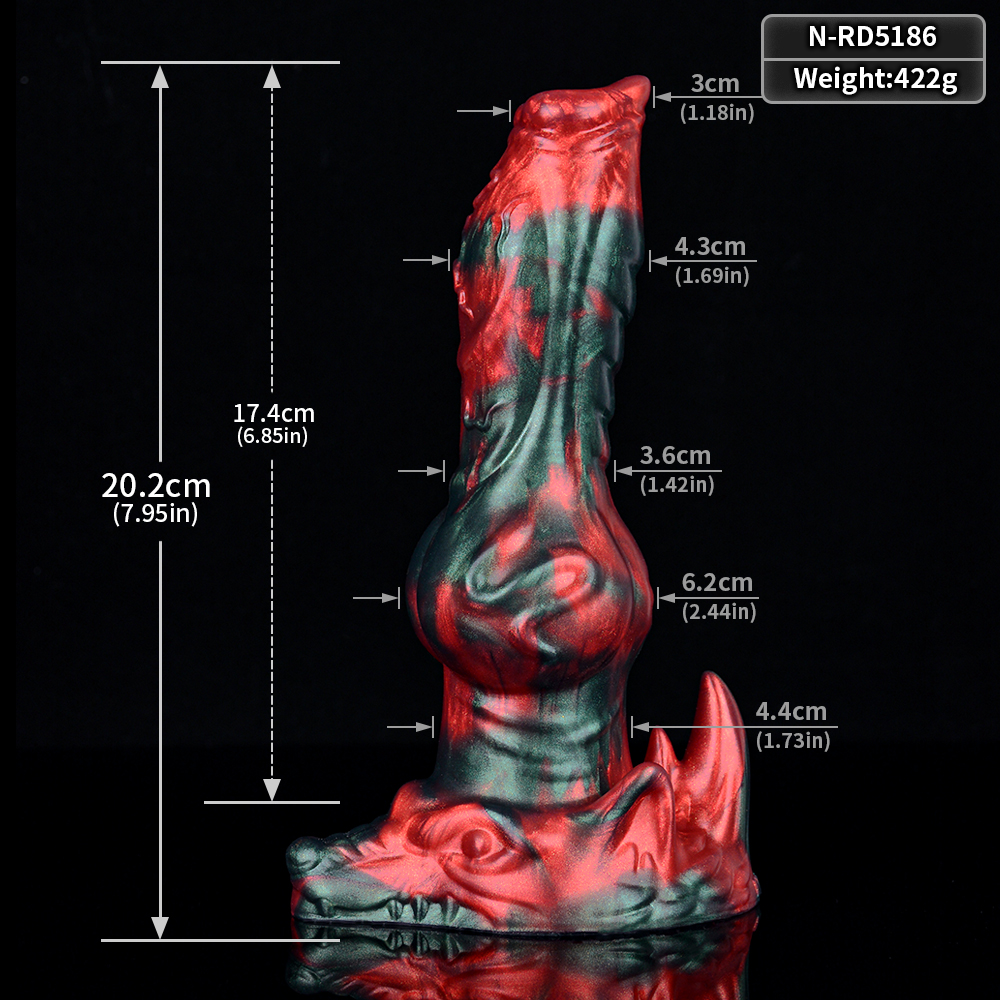 N-5186 Hellfire Dog Gerald Penis Silicone Fantasy Dildo - Image 8