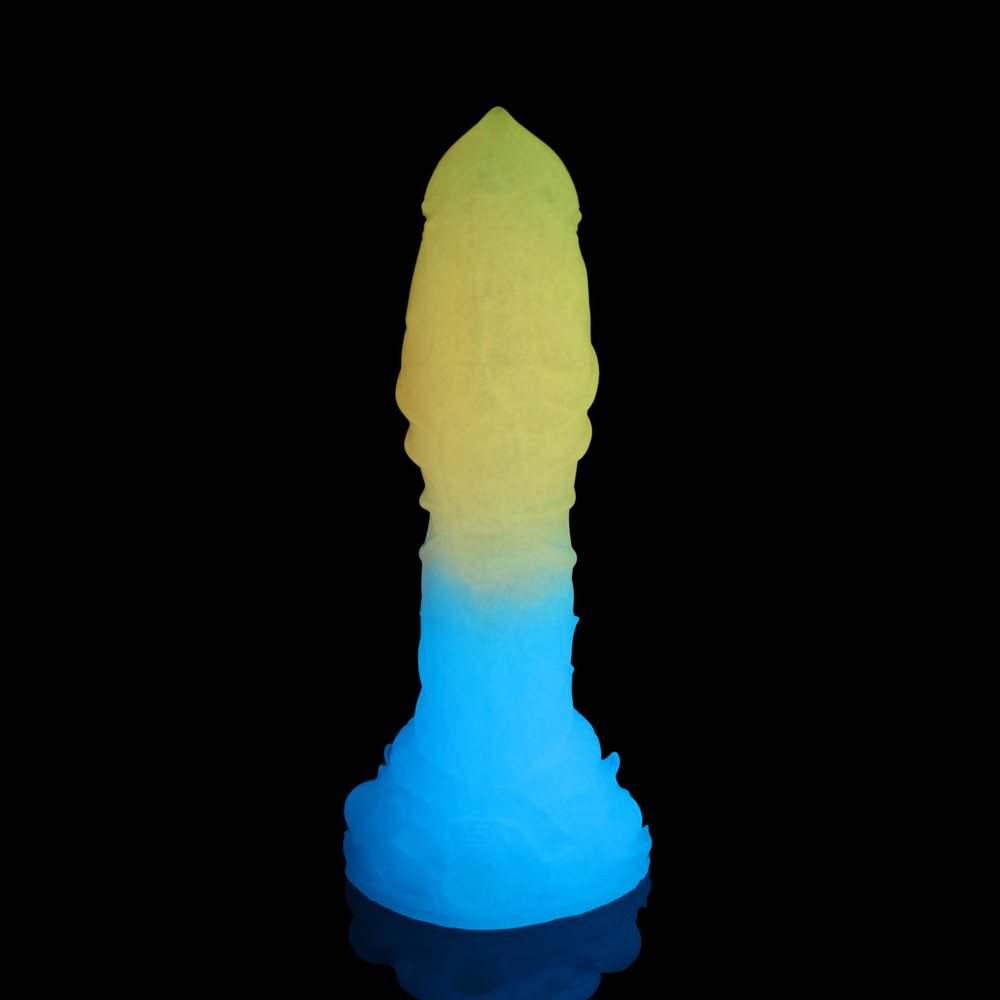 DL-C2002 Sakura Blue Silicone Gradient Luminous Dildo Female Masturbation - Image 6